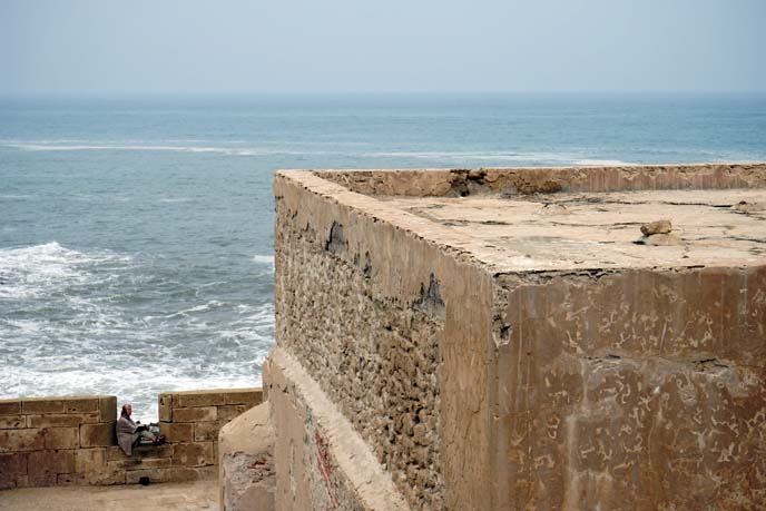 Essaouira beach, waves, resort town