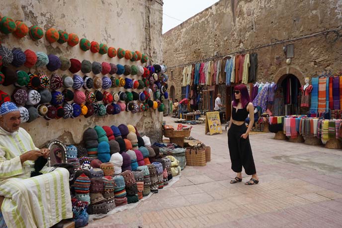 fez hat store, rainbow morocco