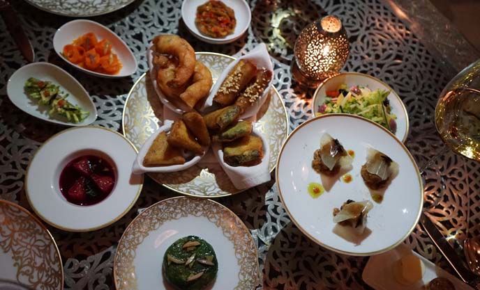 moroccan appetizers, molecular gastronomy