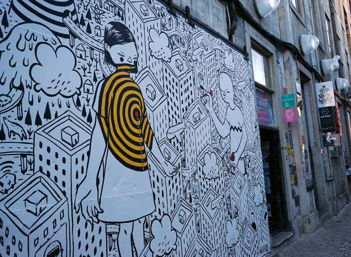 lisbon hipster neighborhood, art murals