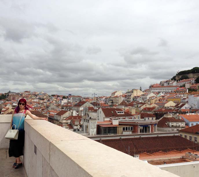 lisbon portugal rooftops, scenic views