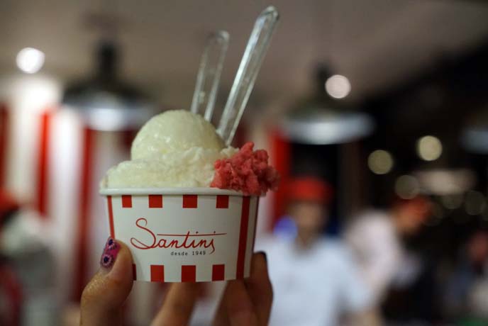 lisbon famous ice cream, santini