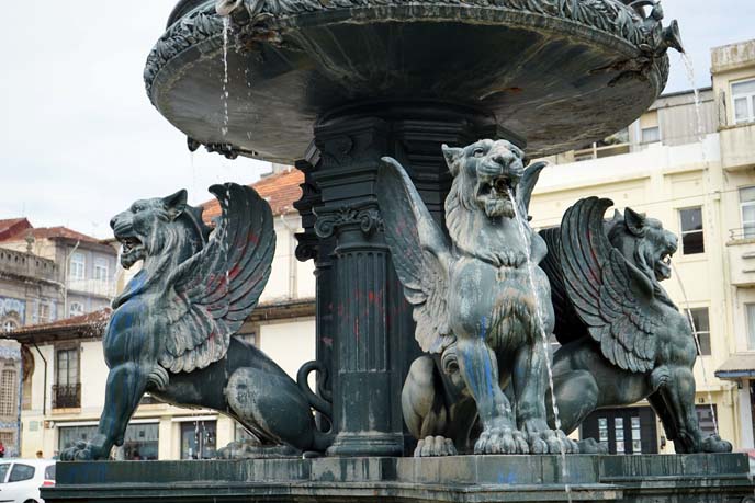 porto fountain, portuguese church