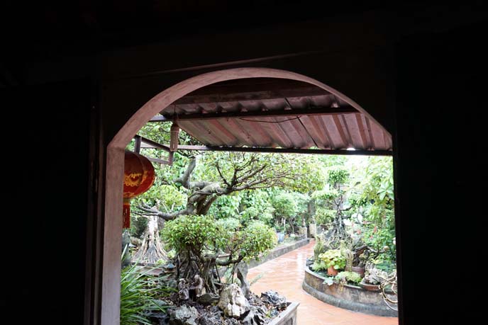 vietnamese garden, traditional house