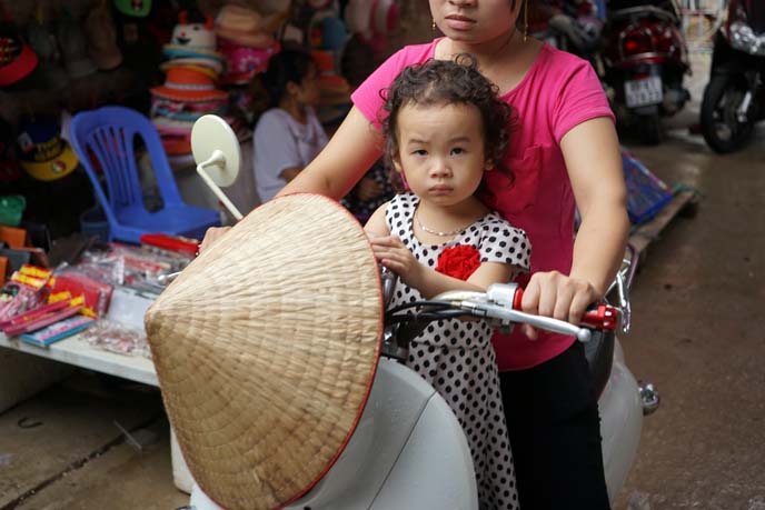 vietnamese child on motorbike