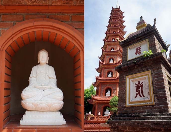 buddha statues, pagoda hanoi