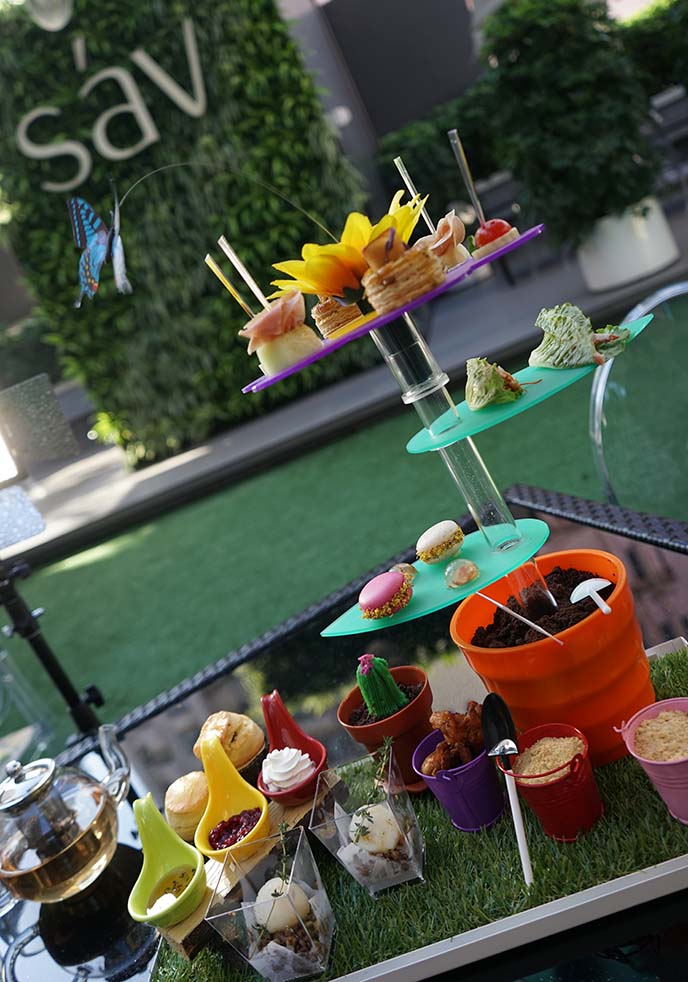 rainbow afternoon tea, cakes