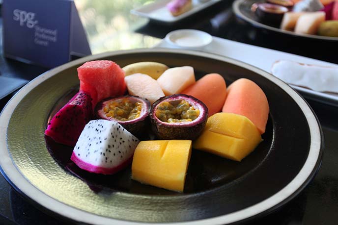 cambodian fruit plate, passionfruit