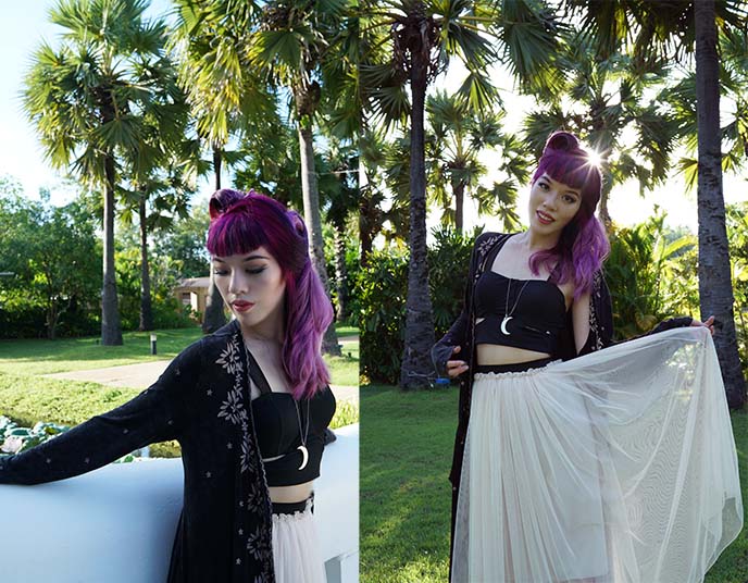 goth scene lavender purple hair