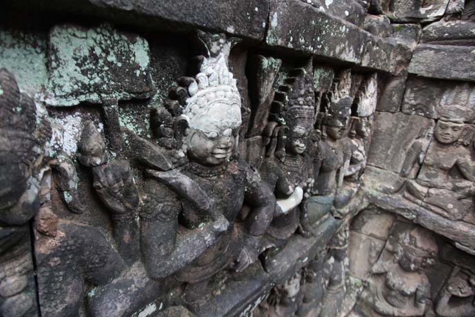 hindu demons wall carving