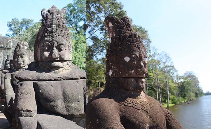 demon statues, angkor wat