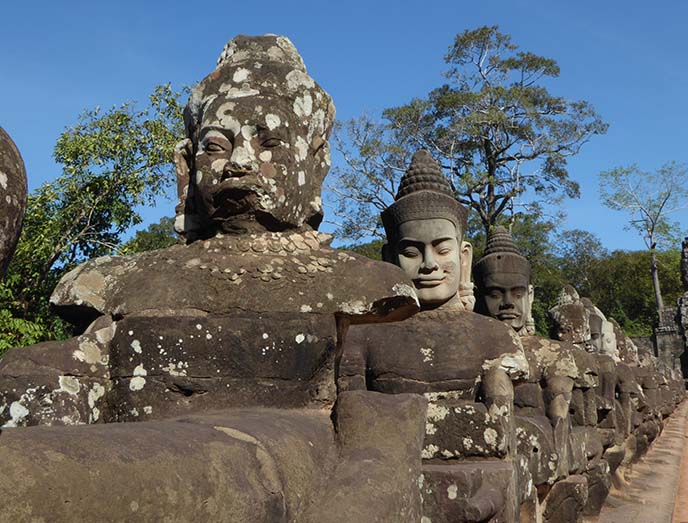 buddha demon statues, angkor wat