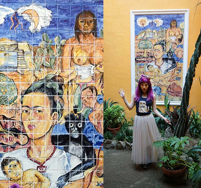 frida kahlo mosaic mural