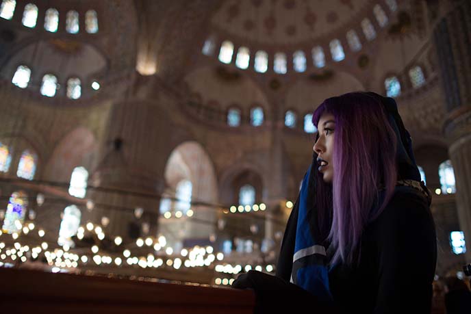 women cover head headscarves istanbul