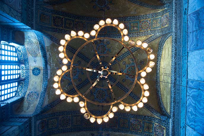 chandeliers lights hagia sophia