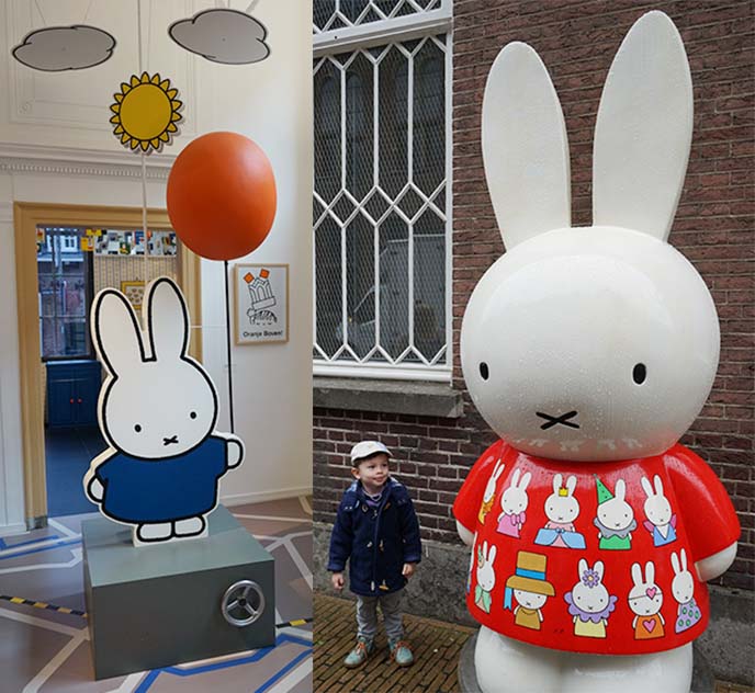 Visiting the Miffy Museum in Utrecht, Netherlands! Nijntje Pleintje statue,  traffic lights & Schiphol airport shops.