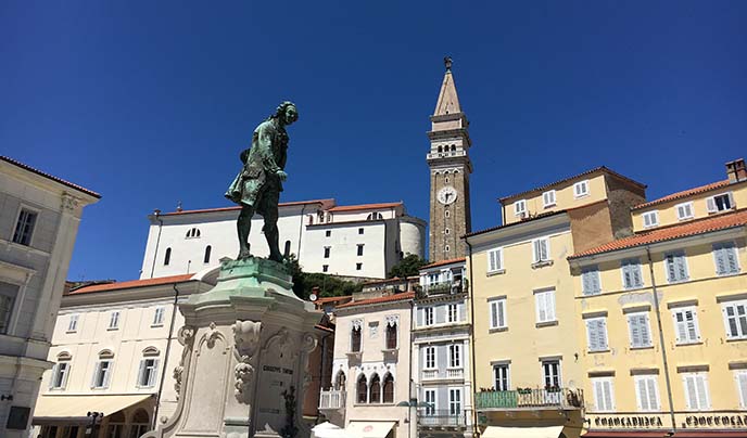 portoroz travel, tartini square