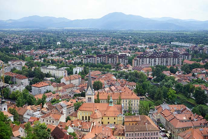 red rooftops ljubljana scenery