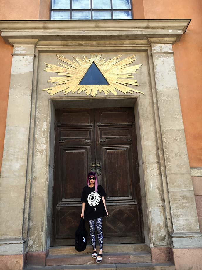 stockholm cathedral black triangle doorway