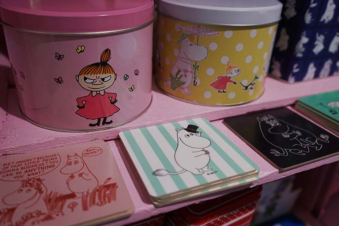 cute moomin stores, helsinki