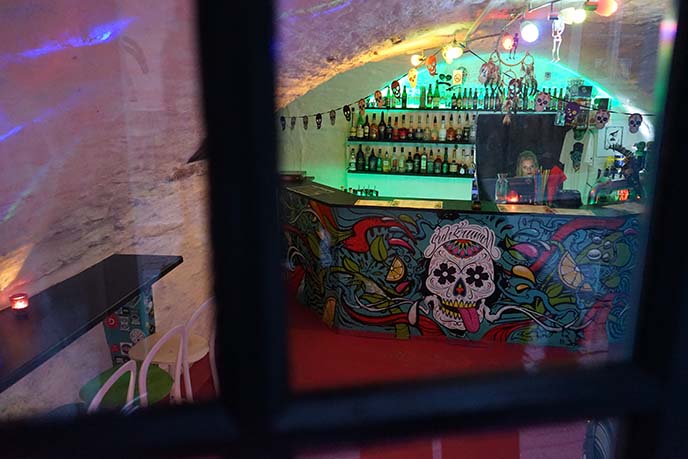 sugar skull themed bar