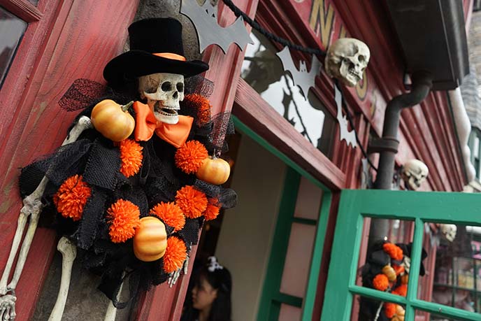 halloween wreath, skull