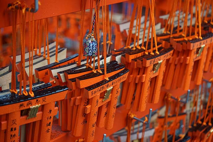 red orange famous shrine gates path japan