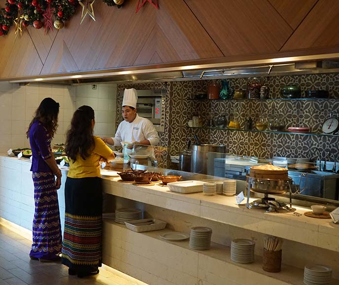 parkroyal yangon buffet, food