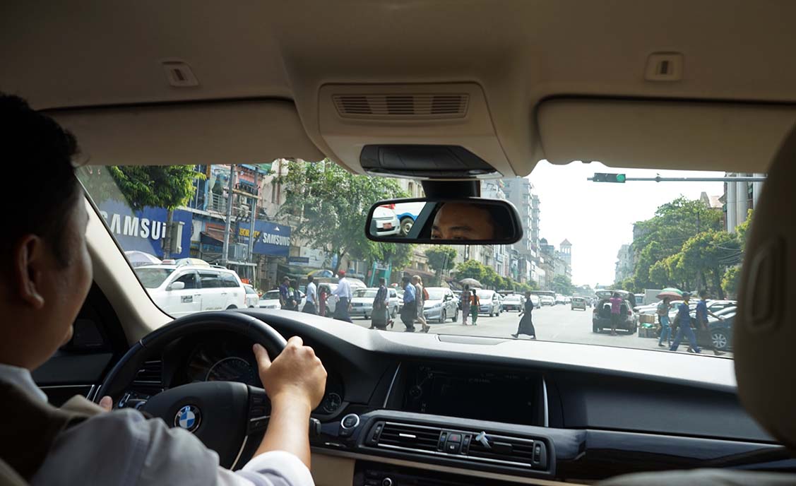 myanmar car driver driving