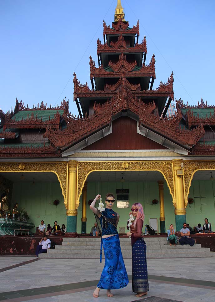 burmese rooftops, architecture