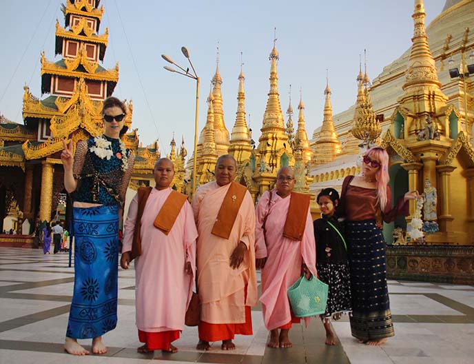 A sunrise visit to Shwedagon Pagoda in Yangon, Myanmar! Burma golden ...