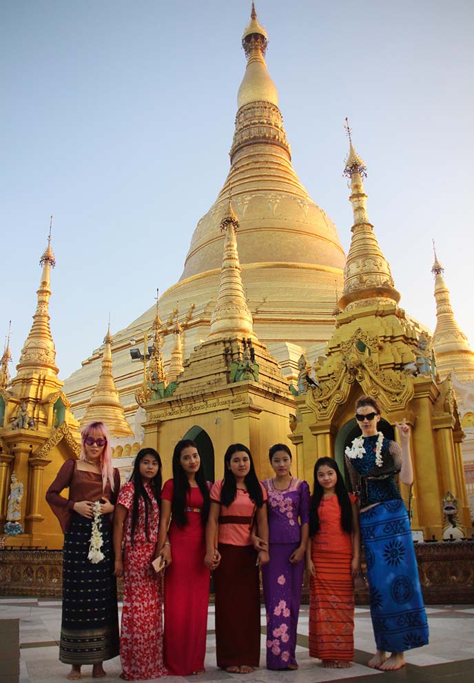 burmese women lonyi fashion skirts