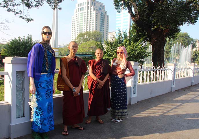 Maha Bandula Park fountain yangon