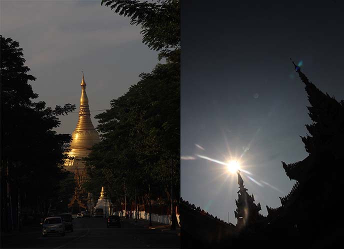 yangon golden dome sule stupa