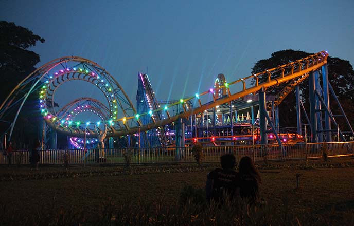 neon burma roller coaster