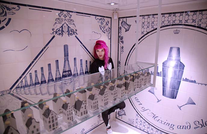 gin KLM Delft Blue houses