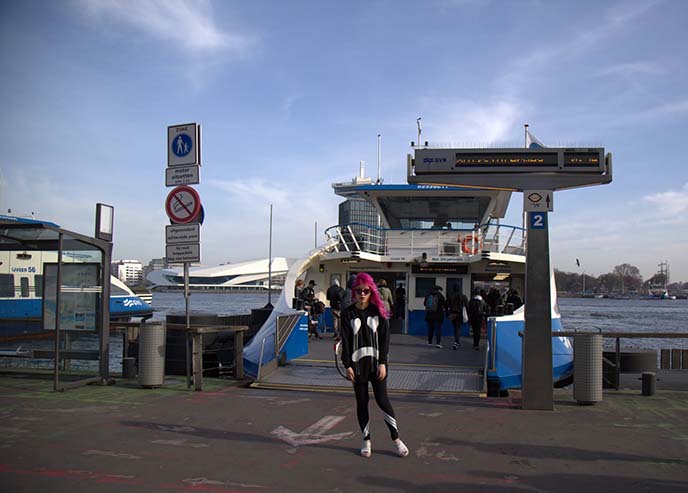 ferry to noord, uptown amsterdam