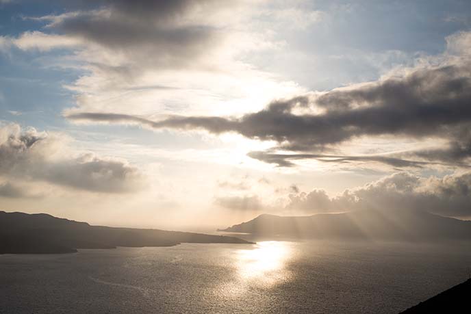 sunset greek islands