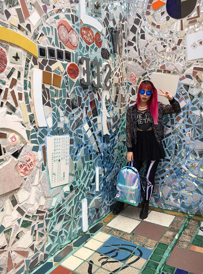 Visiting Philadelphia S Magic Gardens Philly Alternative Offbeat Travel Guide Busbud Bus Trip Review La Carmina Blog Alternative Fashion Goth Travel Subcultures