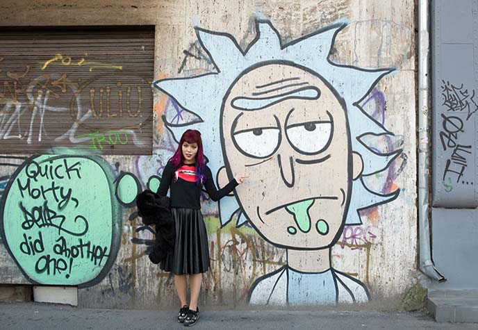 rick sanchez morty murals graffiti