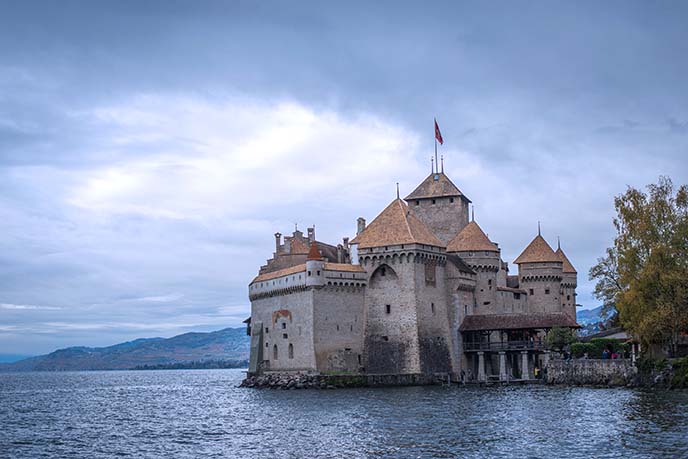 chateeau de chillon, montreux swiss castle