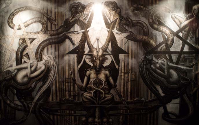 hr giger necronomicon satan devil baphomet