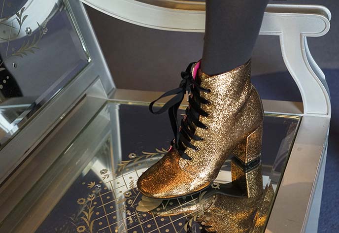 gold sparkle glitter boots