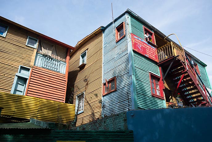 la boca rainbow colorful shacks