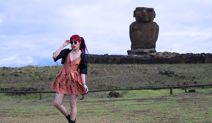 easter island travel blog female outfit