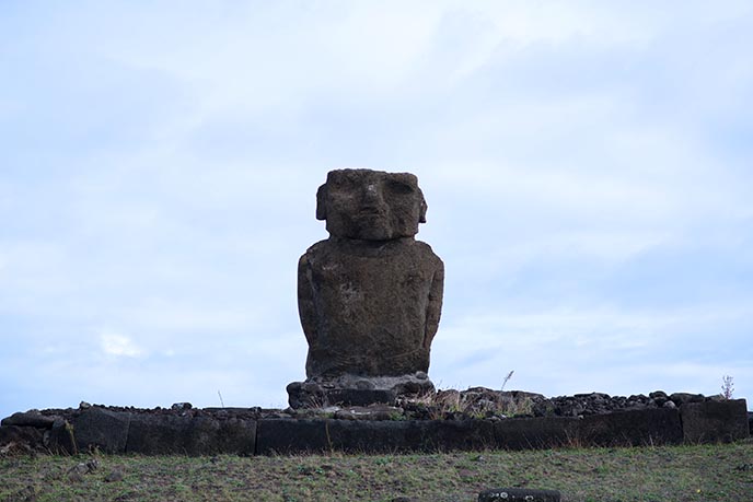 biggest easter island stone head body