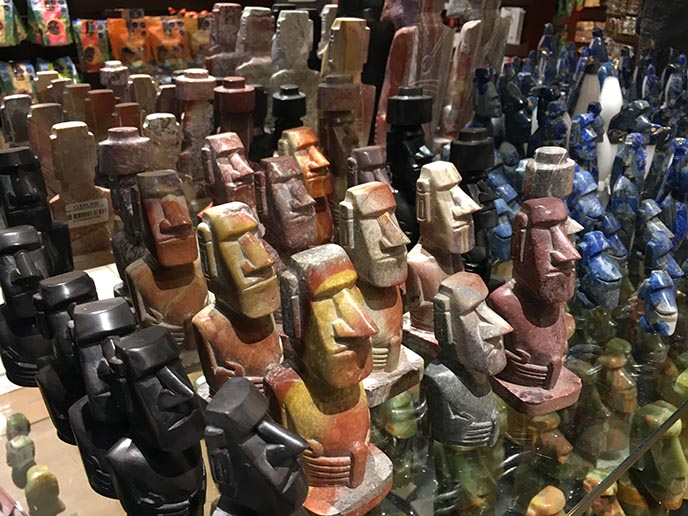 moai stone faces souvenirs easter island