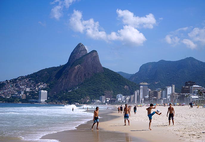 ipanema beach soccer players