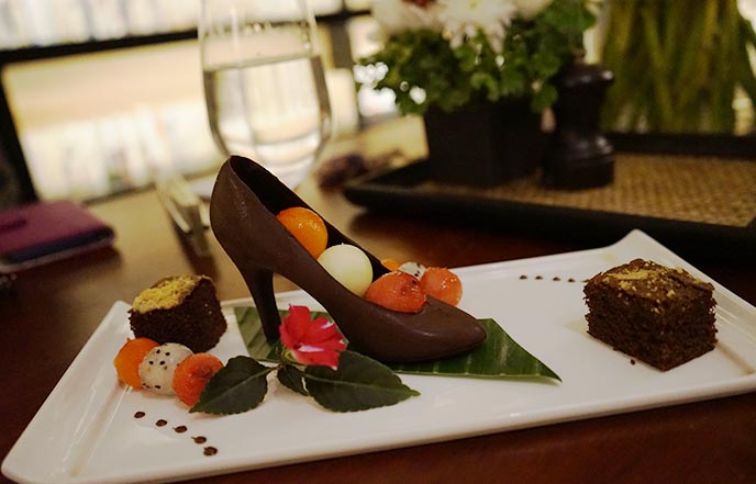 chocolate shaped shoe high heels dessert