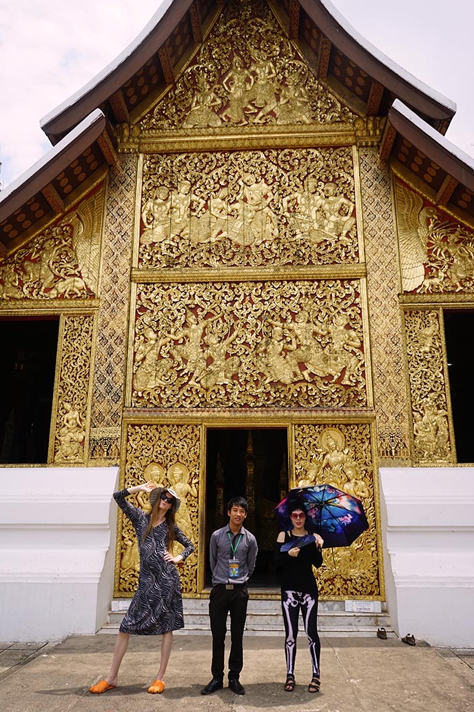 golden famous temple luang prabang laos